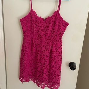 NWT Blue Rain magenta spaghetti strap dress L